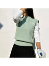 golf wear pastel mint knit golf vest field rounding look - LOLOALLOY - BALAAN 6