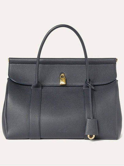 Loom L32 Grained Calfskin Tote Bag Navy - LORO PIANA - BALAAN 2