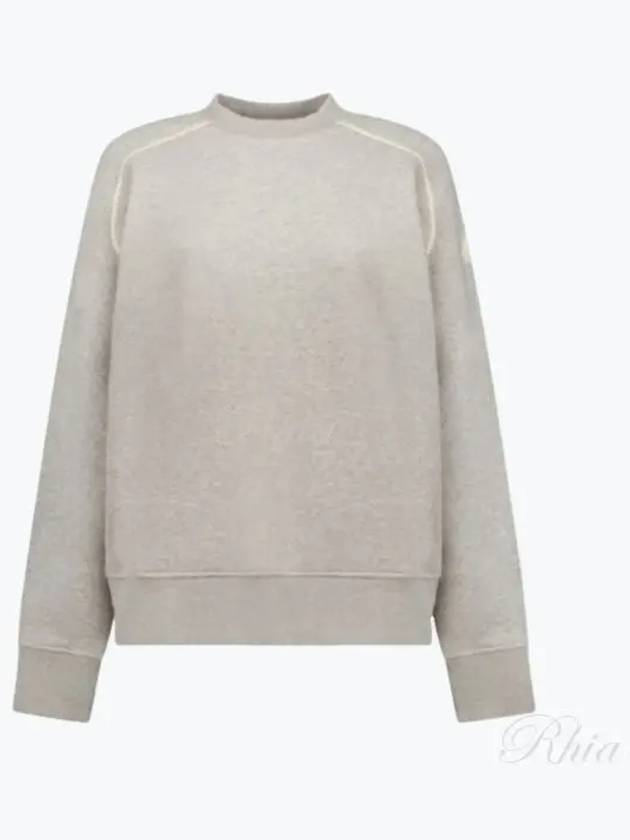 Embroidered Cotton Blend Sweatshirt Grey - MONCLER - BALAAN 2