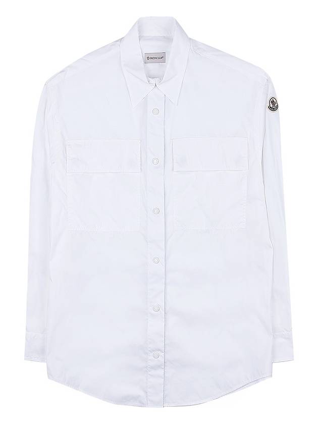 Poplin Cotton Shirt White - MONCLER - BALAAN 2