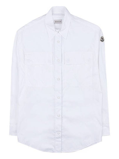 Poplin Cotton Shirt White - MONCLER - BALAAN 2