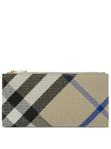 Check Bifold Long Wallet Lichen - BURBERRY - BALAAN 1