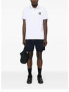 Stretch Cotton Pique Short Sleeve Polo Shirt White - STONE ISLAND - BALAAN 6