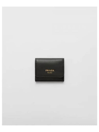 Small Leather Wallet Black - PRADA - BALAAN 2