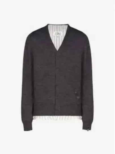 Men's Distressed Cardigan Dark Grey - MAISON MARGIELA - BALAAN 2