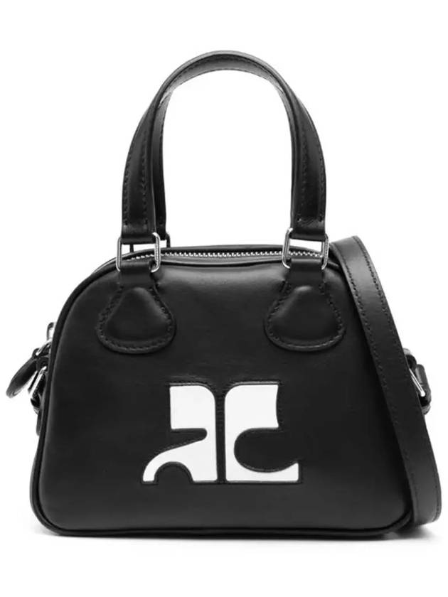 Mini Leather Bowling Cross Bag Black - COURREGES - BALAAN 2