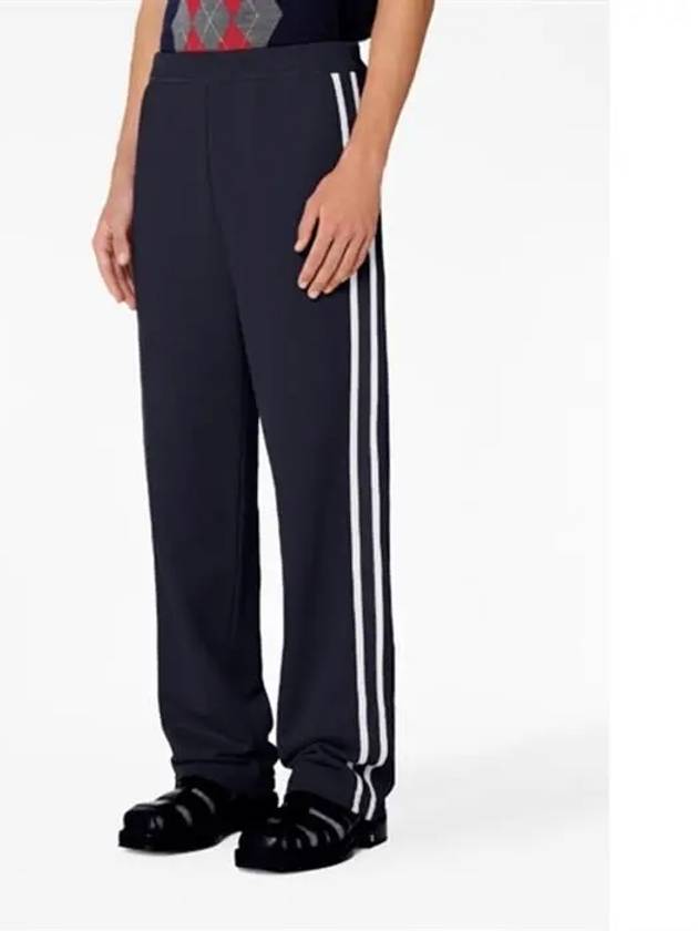 Shiny Technical Fleece Track Pants Nautic Blue - AMI - BALAAN 2