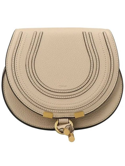 Marcie Saddle Small Grained Leather Cross Bag Beige - CHLOE - BALAAN 2