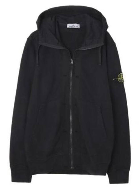 Brushed cotton fleece hooded zip-up regular fit - STONE ISLAND - BALAAN 1