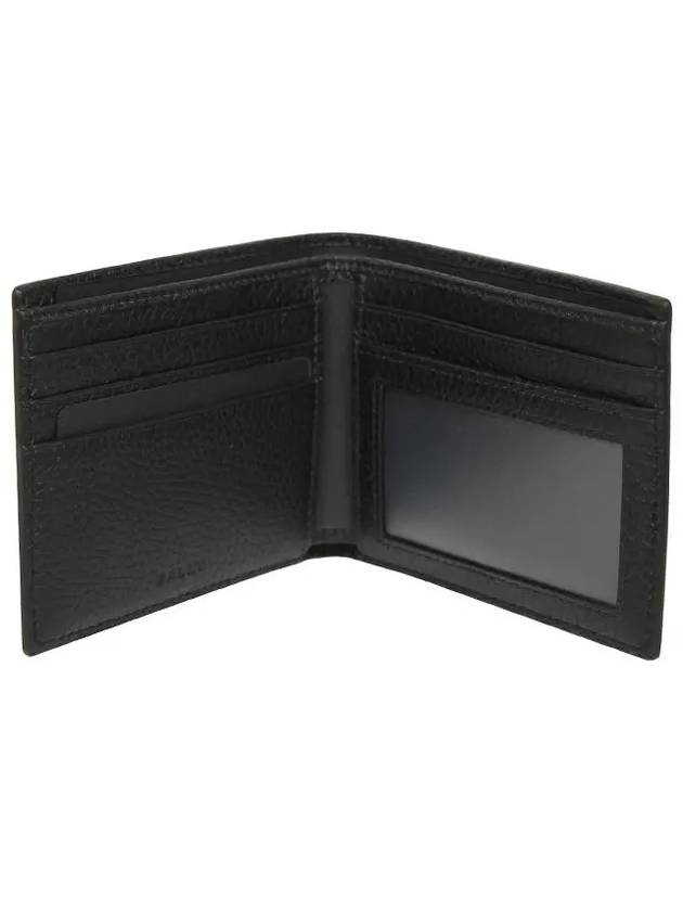 Ribbon ID Leather Folding Wallet Black - BALLY - BALAAN 5