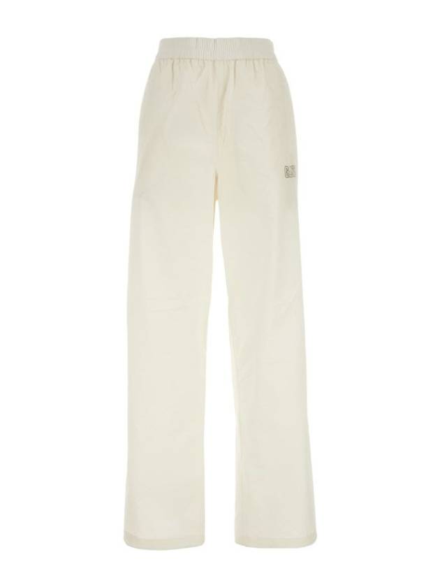 Logo Print Wide Pants White - GANNI - BALAAN 2