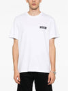 Logo Print Cotton Short Sleeve T-Shirt White - MSGM - BALAAN 3