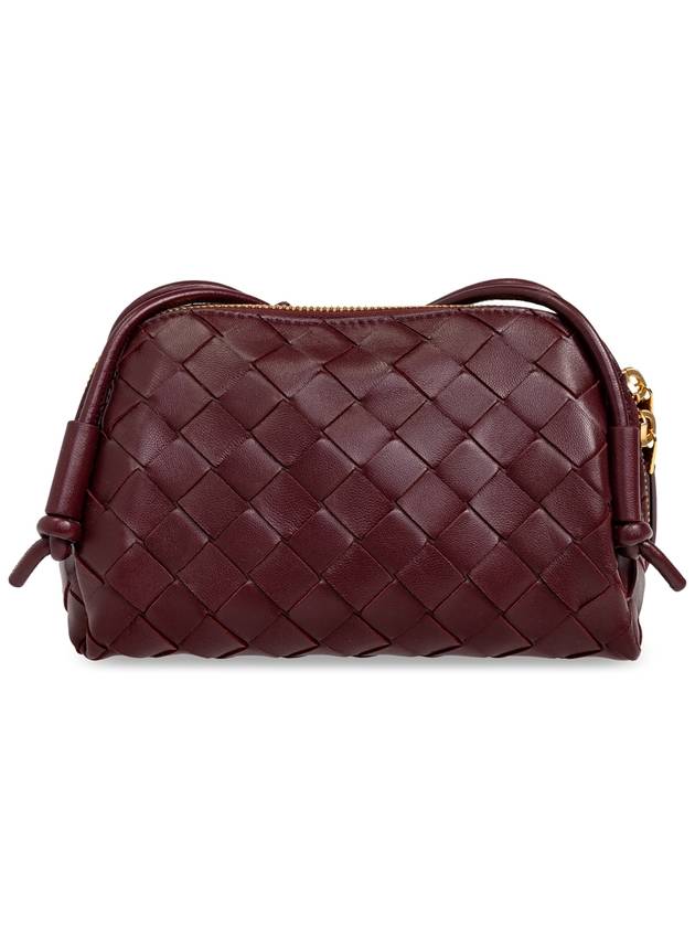 Bottega Veneta Leather Shoulder Bag, Women's, Burgundy - BOTTEGA VENETA - BALAAN 3