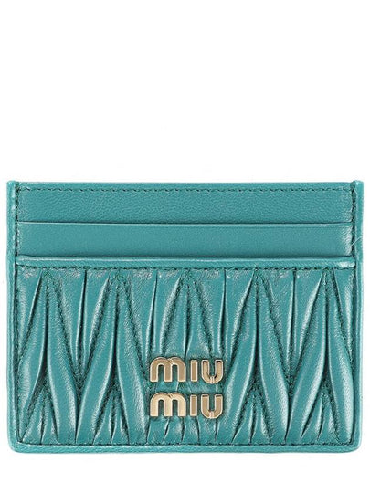 Materasse Nappa Leather Card Wallet Lagoon Blue - MIU MIU - BALAAN 2