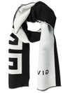 Two tone logo silk wool muffler black GV3518 J4546 1 - GIVENCHY - BALAAN 1