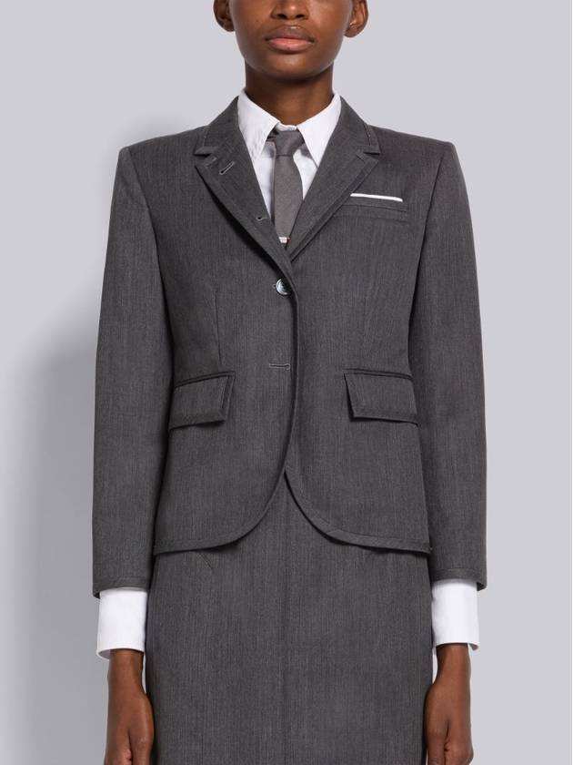 High Armhole Gabardine Wool Jacket Grey - THOM BROWNE - BALAAN 2