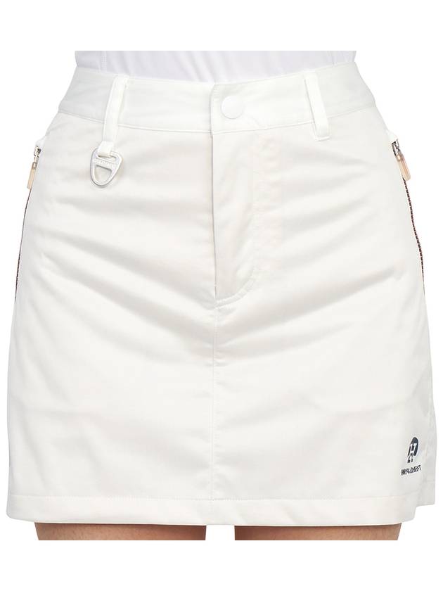 Icon Zip Skirt White - HORN GARMENT - BALAAN 7