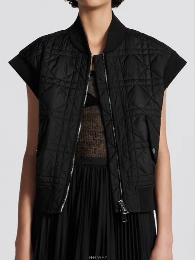 Macrocannage Quilted Technical Taffeta Vest Black - DIOR - BALAAN 2