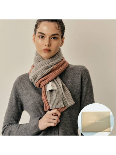 Minos Lambswool 100 Muffler Gray - WHITE PROJECT - BALAAN 1