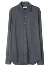 Andrew Cashmere Silk Long Sleeve Shirt Grey - LORO PIANA - BALAAN 2