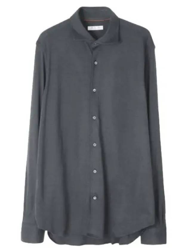 Andrew Cashmere Silk Long Sleeve Shirt Grey - LORO PIANA - BALAAN 2