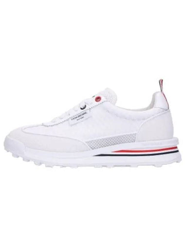 Heavy Athletic Mesh Tech Sneakers White - THOM BROWNE - BALAAN 1