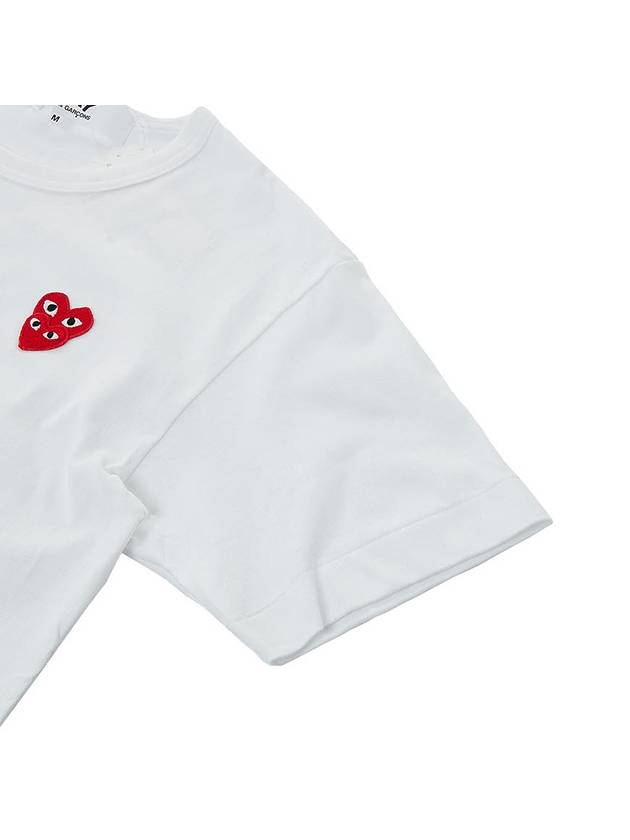 Men s Heart Logo T Shirt AZ P1T288 051 WHITE - COMME DES GARCONS - BALAAN 5