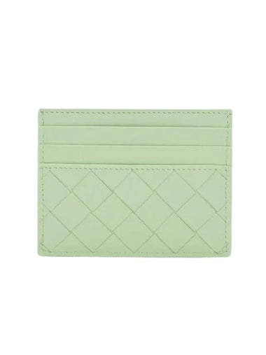 Intrecciato Leather Card Wallet Fresh Mint - BOTTEGA VENETA - BALAAN 1