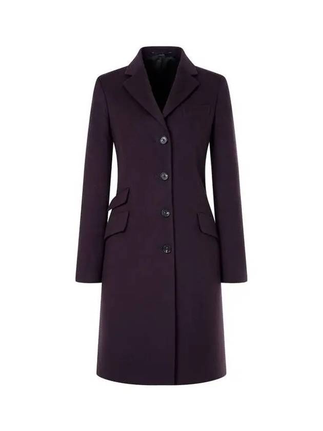 Women s Soft Wool Single Coat Dark Purple - PAUL SMITH - BALAAN 1