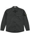 Old Treatment Garment Dyed Overshirt Jacket Charcoal - STONE ISLAND - BALAAN 2