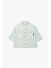 Women s Monili Label Linen Blend Shirt Mint - BRUNELLO CUCINELLI - BALAAN 1