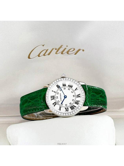 Ronde Solo Bezel Diamond Women s Quartz Watch - CARTIER - BALAAN 2