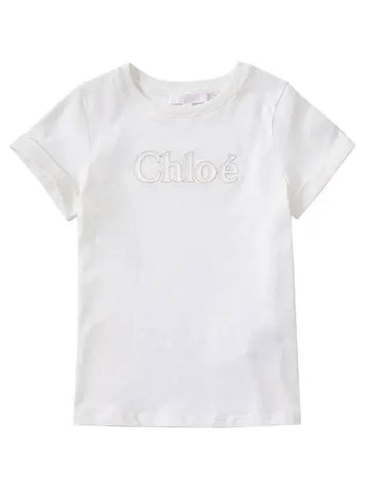 C20110 117 Logo Embroidered Kids Short Sleeve Tee - CHLOE - BALAAN 2