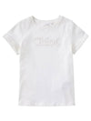 C20110 117 Logo Embroidered Kids Short Sleeve Tee - CHLOE - BALAAN 5