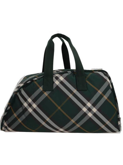 Shield Check Pattern Large Duffel Bag Green - BURBERRY - BALAAN 2