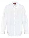 Logo Cotton Long Sleeve Shirt White - GUCCI - BALAAN 2