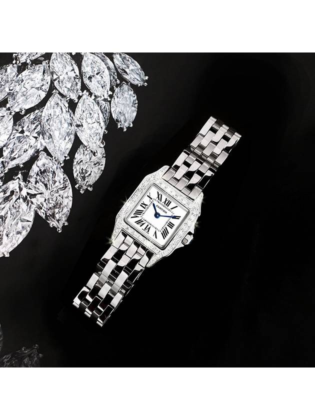 Santos Demoiselle Bezel Diamond Women s Steel Watch - CARTIER - BALAAN 10