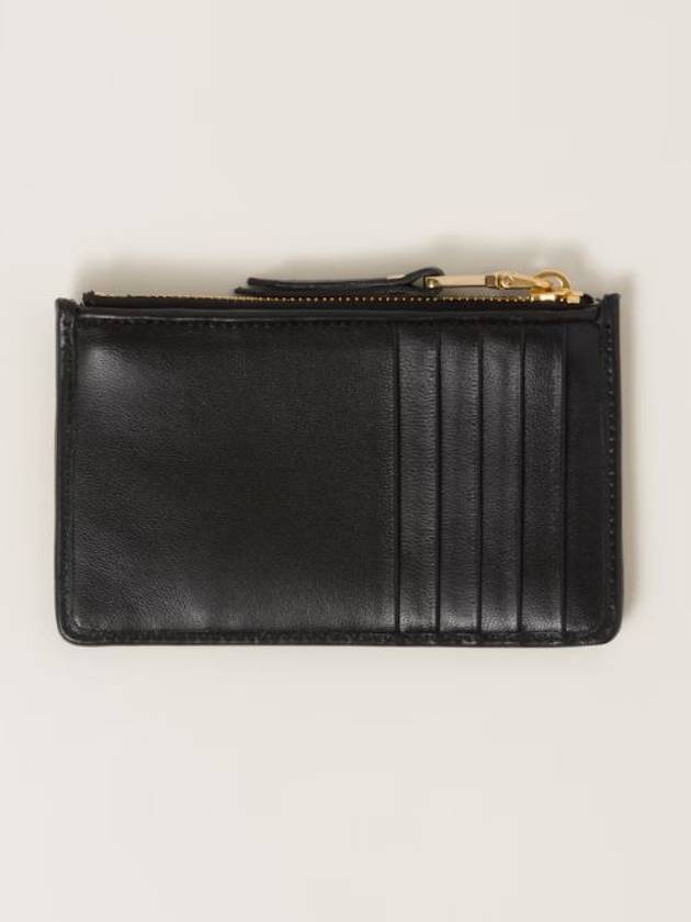 Materasse Envelope Zipper Wallet Card Black - MIU MIU - BALAAN 4