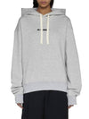 Logo Print Cotton Hoodie Grey - JIL SANDER - BALAAN 4