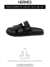 Hermes Chypre H Logo Calfskin Sandals Black - HERMES - BALAAN 3