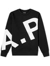 Cory Big Logo Cotton Sweatshirt Black - A.P.C. - BALAAN 9