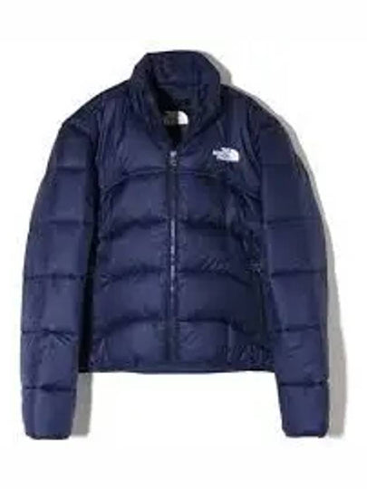 Women's Logo Print Side Zip Pockets Padding Navy - THE NORTH FACE - BALAAN 2