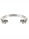 Twin Skull Cuff Bracelet Silver - ALEXANDER MCQUEEN - BALAAN 4