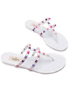 Women's Rockstud Flip Flops White - VALENTINO - BALAAN 6