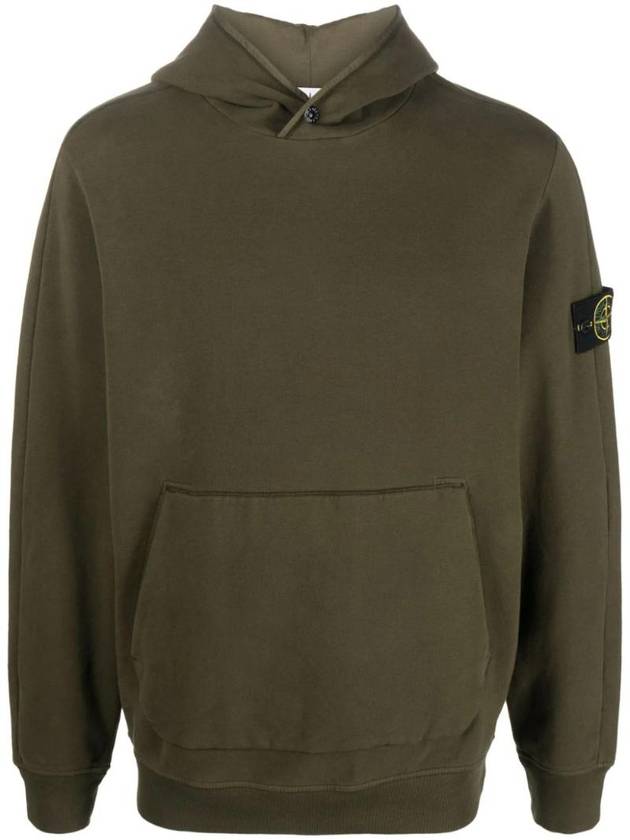 Compass Logo Patch Hoodie Olive - STONE ISLAND - BALAAN 1