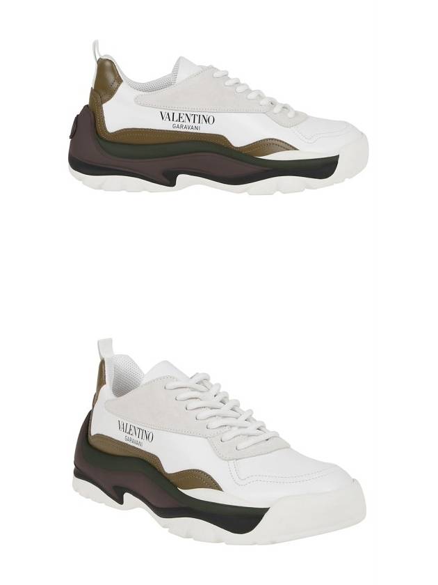 Gumboy Logo Low Top Sneakers White Brown - VALENTINO - BALAAN 5