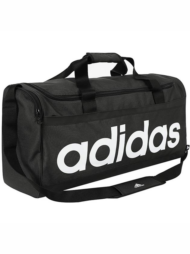 Essentials Logo Medium Duffel Bag Black - ADIDAS - BALAAN 1