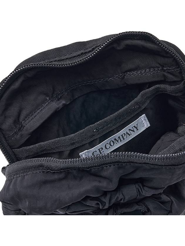 Logo Embroidered Nylon Shoulder Bag Black - CP COMPANY - BALAAN 9