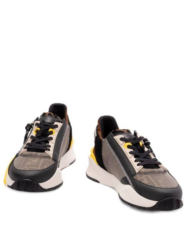 Fendi Lycra And Leather Flow Slip On Sneakers Shoes - FENDI - BALAAN 2