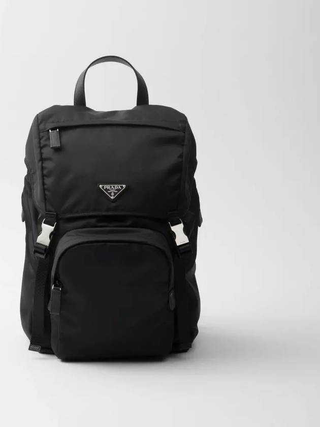 Re-Nylon Saffiano Leather Backpack Black - PRADA - BALAAN 2